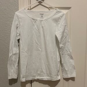 Carter's White Long-Sleeve Scoop Neck Top